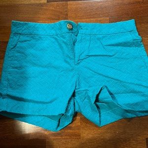Teal textured banana republic shorts